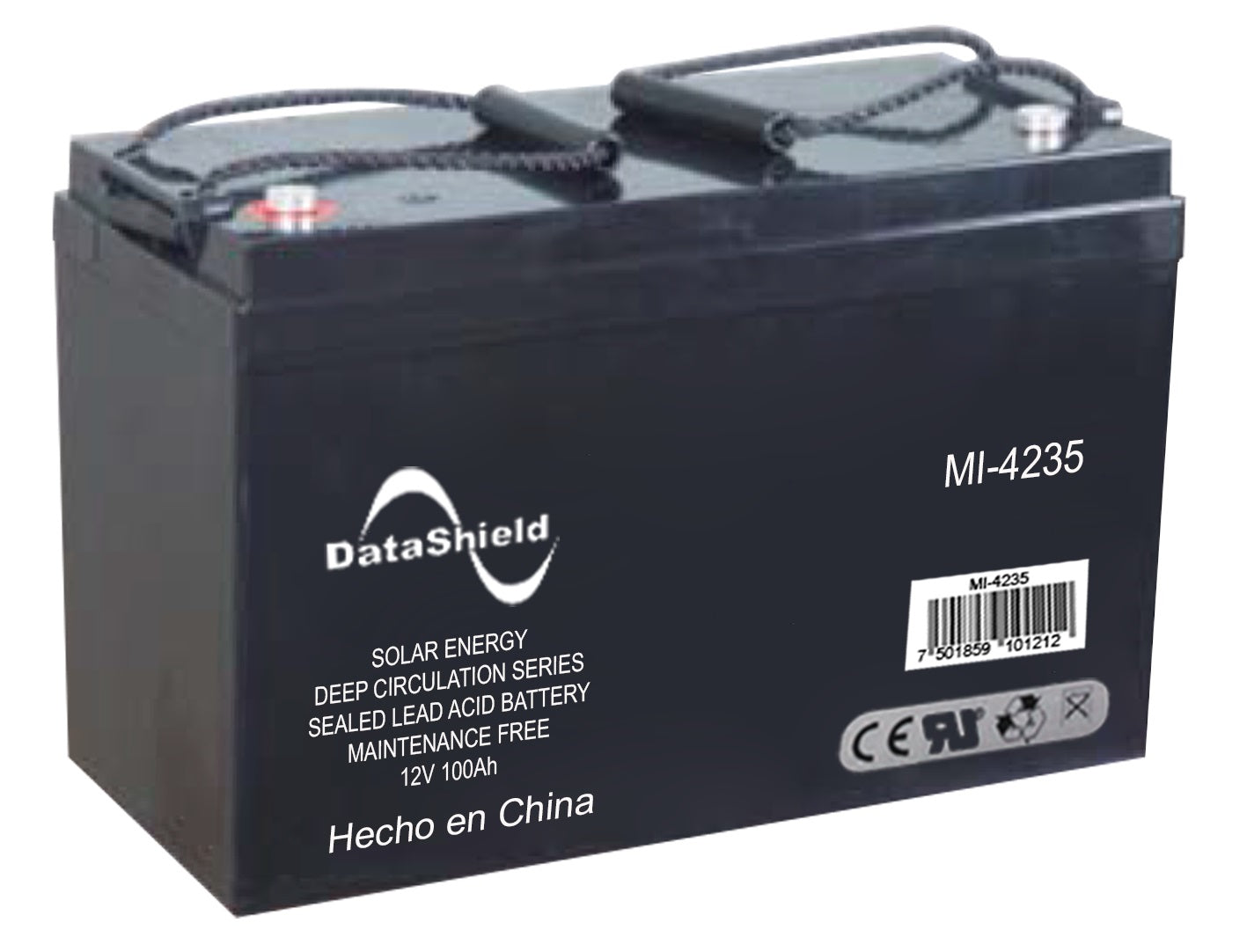 Batería  DATASHIELD MI-4235 - 100 Ah, Sistemas solares y/o inversores cargadores solares, 12 V, Negro Batería  DATASHIELD MI-4235 - 100 Ah, Sistemas solares y/o inversores cargadores solares, 12 V, Negro